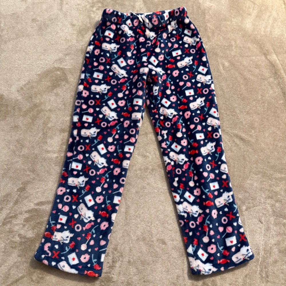 Vineyard Vines Kids Fleece Valentine Whale Pajama Pants M 10-12